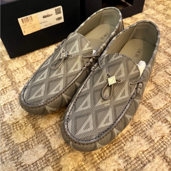 Dior Odeon Driver Men’s Loafers 'CD Diamond - Grey' - Picture 2 of 6